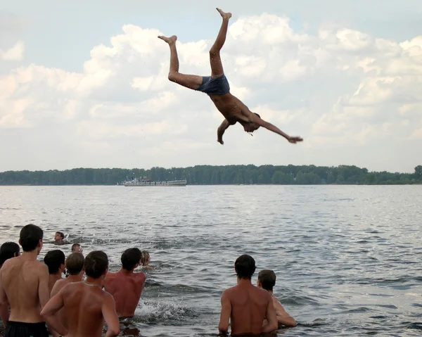 Skok do vody — Stock fotografie