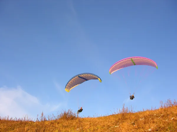 Två paraglider — Stockfoto