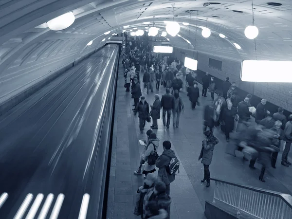 Multidão metrô — Fotografia de Stock