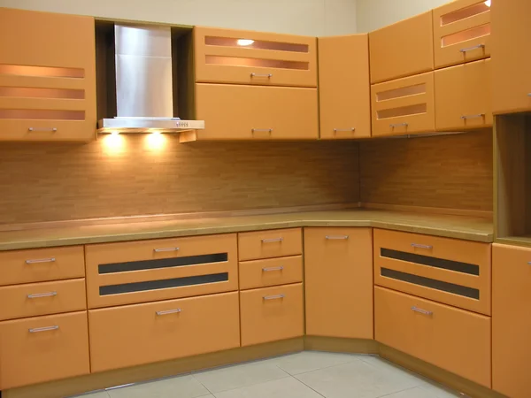 Light brown kitchen — Stock Photo, Image