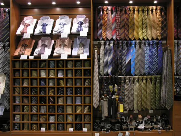 Krawat w sklepie — Zdjęcie stockowe