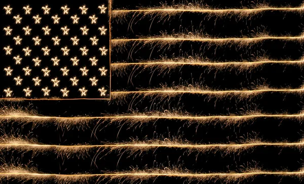 USA flag sparkler 8-o — стоковое фото