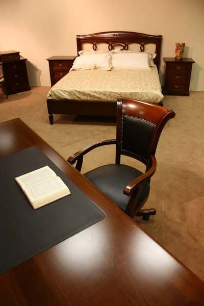 Book in bedroom — Stock Photo, Image