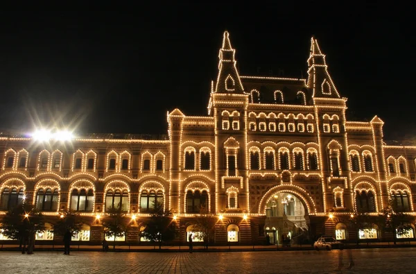 Moscow nigth shop. red square — Stock Photo, Image