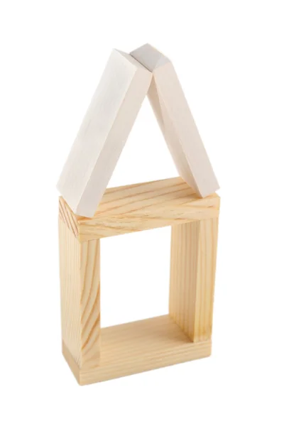 Wood brick house — Stock Photo, Image