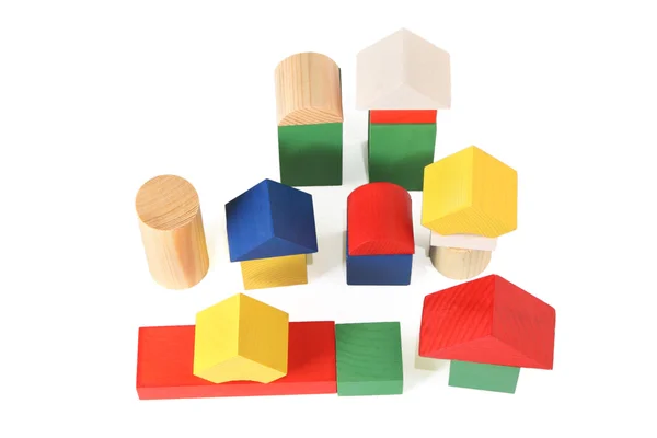 Spielzeugstadt aus Holz — Stockfoto