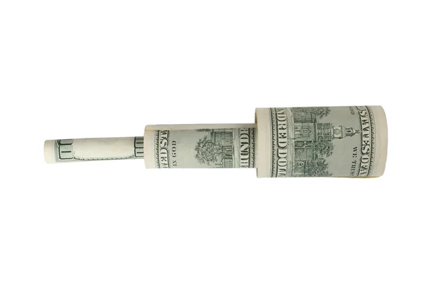Dollar spyglass — Stock Photo, Image