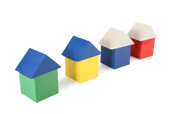 Trä leksak hus — Stockfoto