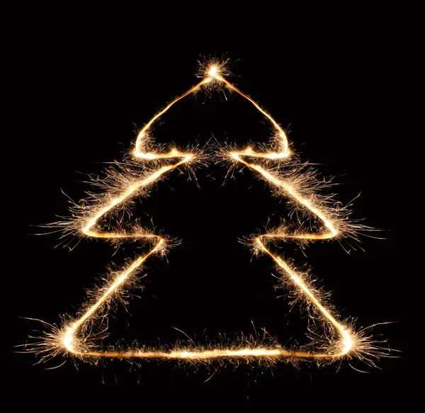 Sparkler christmas tree 2 — Stock Photo, Image