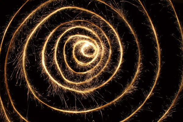 Sparkler spiral 2 — Stock Photo, Image