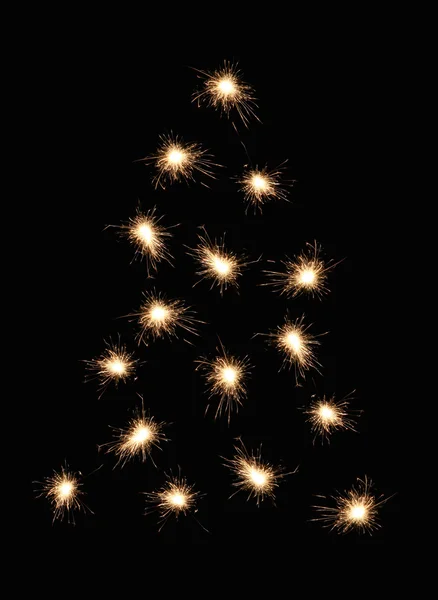 Albero di Natale sparkler — Foto Stock