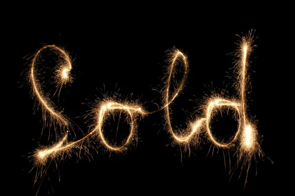 Stock image SOLD sparkler (you can see other words in my portfolio)