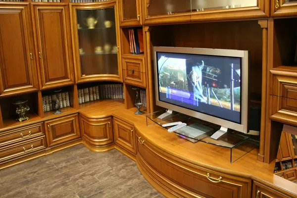 TV ve duvar mobilya — Stok fotoğraf