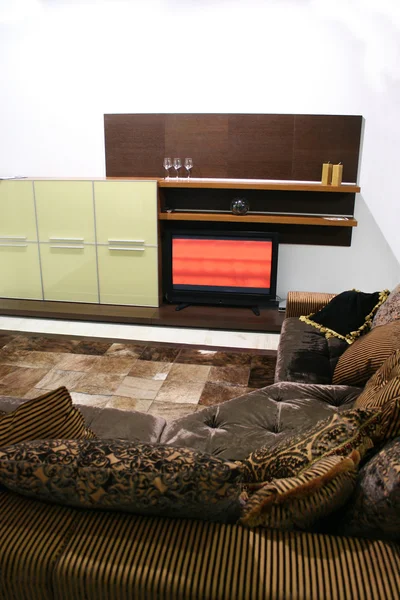 Sofa and tv — Stock Photo, Image