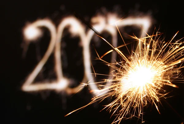 Ano novo sparkler — Fotografia de Stock