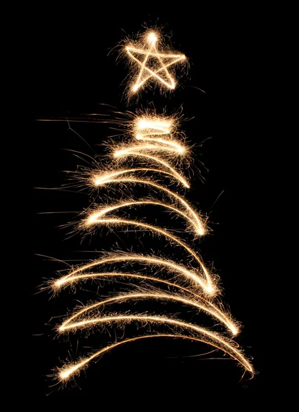 Funny sparkler tree — Stock Photo, Image