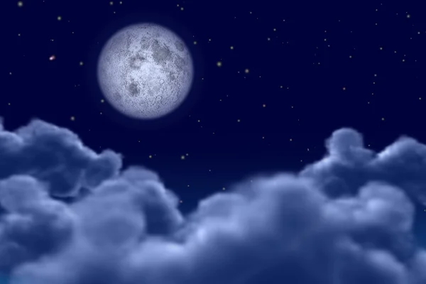 Noite da lua — Fotografia de Stock
