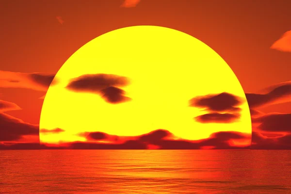Sol muito grande — Fotografia de Stock