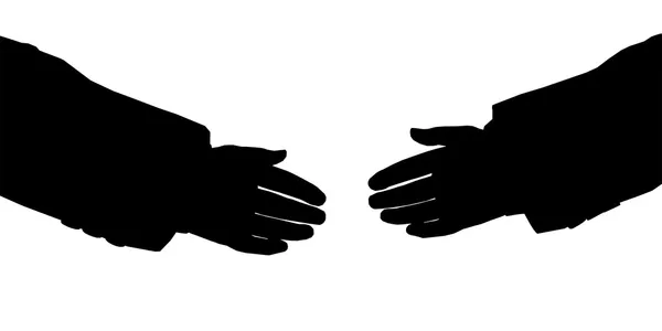Business hands silhouette — Zdjęcie stockowe