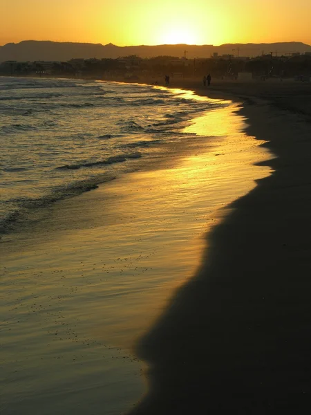 Pôr do sol praia — Fotografia de Stock