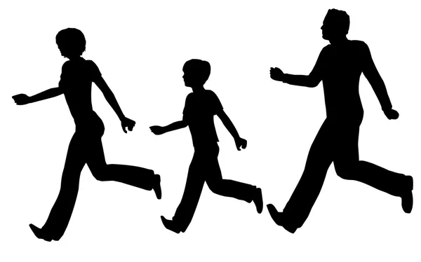 Running family — Stock Photo, Image
