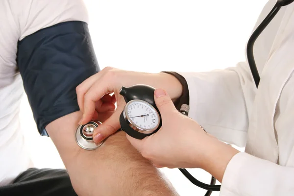 Hands with stethoscope — Stock Photo, Image