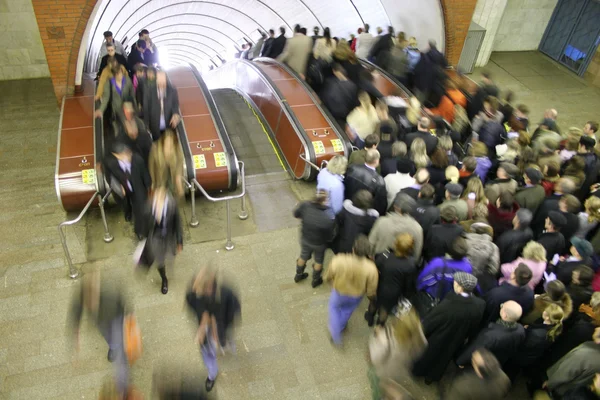 Multidão metrô — Fotografia de Stock