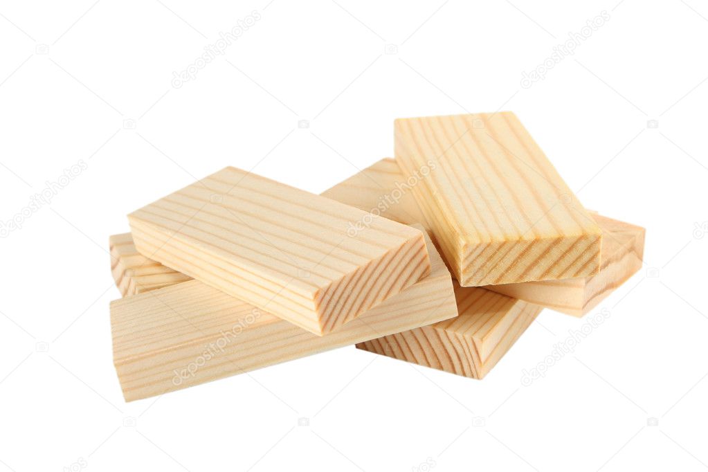 Many wood bricks