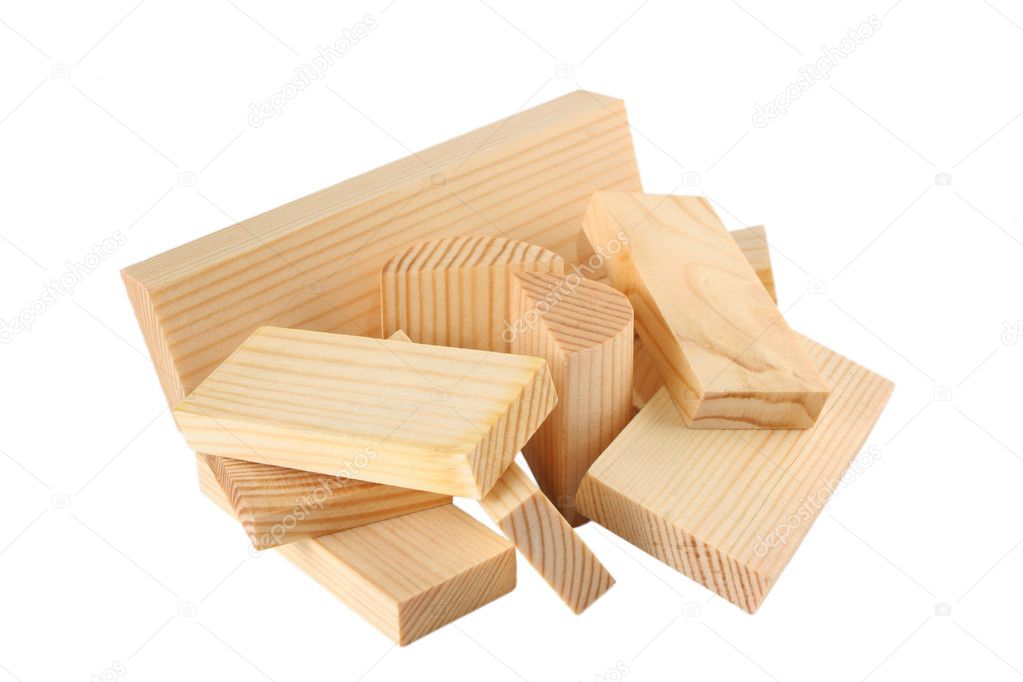 Lot of wood bricks