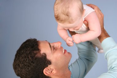 Father with baby 2 clipart