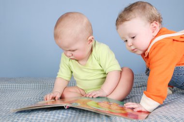 Children with book clipart