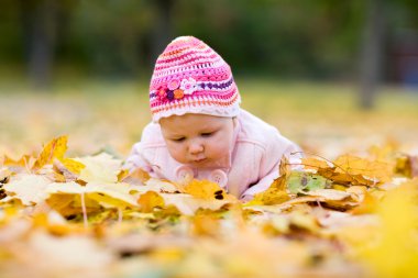 Seasonal baby girl clipart