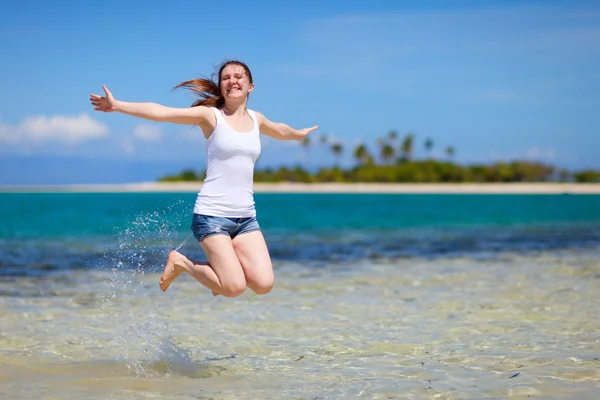 Happy girl on vacation — Stock Photo, Image
