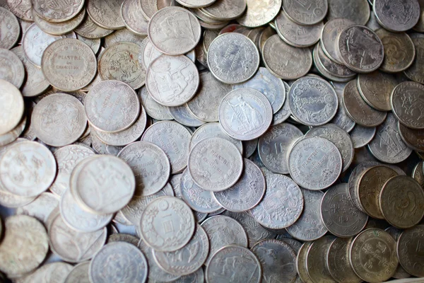 Collectie van oude munten — Stockfoto