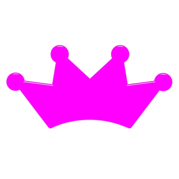 Couronne rose 3D de la Reine — Photo