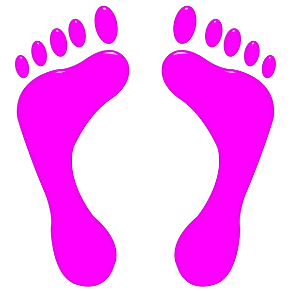 3D różowy stopy — Zdjęcie stockowe