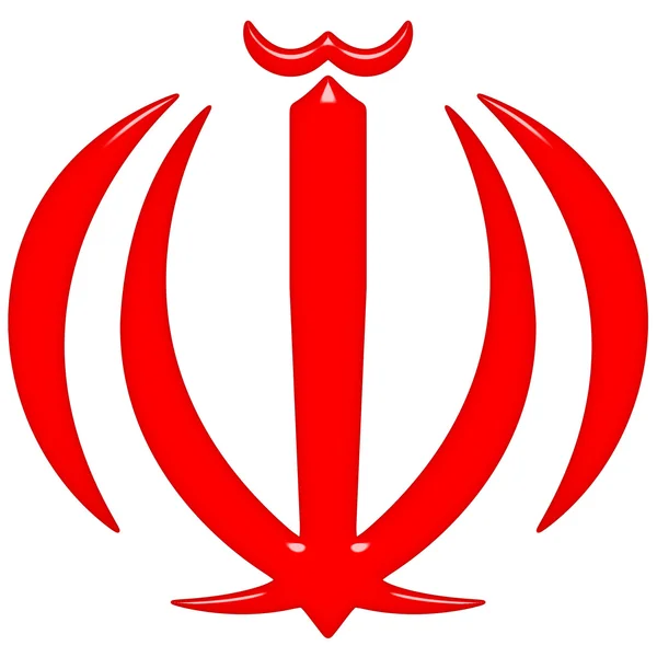 3D godło Iranu — Zdjęcie stockowe