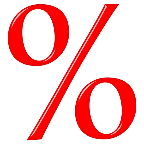 3d símbolo percentual — Fotografia de Stock