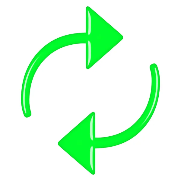 Flechas circulares verdes 3D —  Fotos de Stock