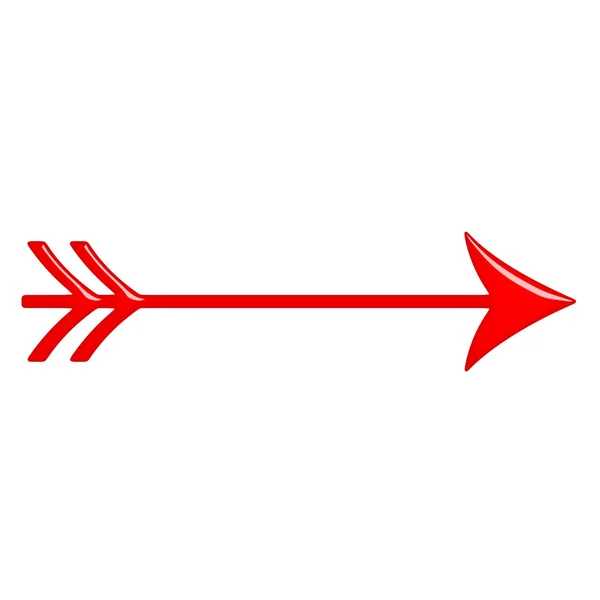 Трехмерная красная стрела — стоковое фото