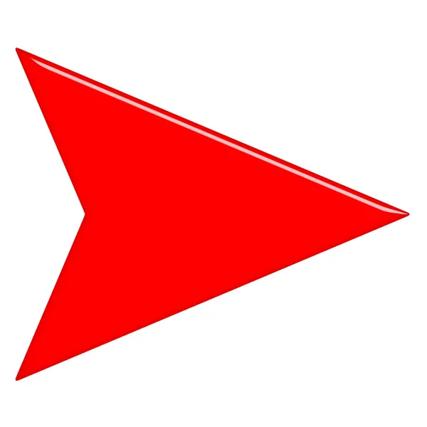 Freccia rossa lucida 3D — Foto Stock