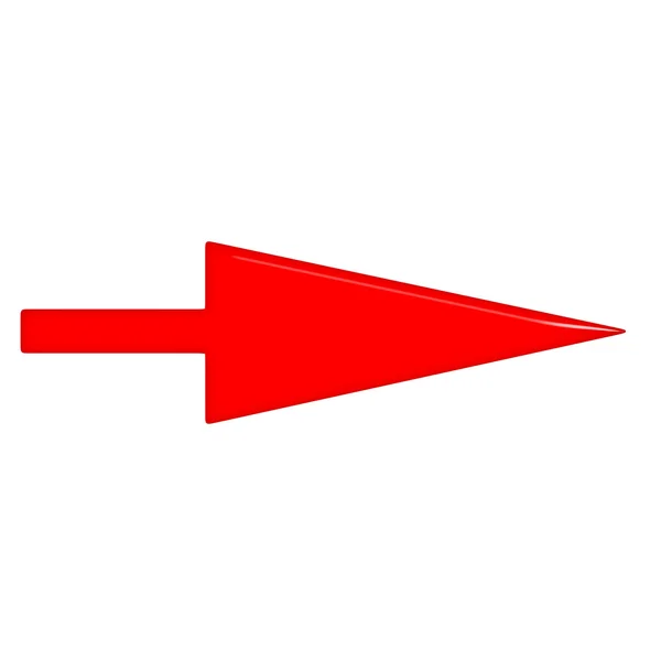 Flecha roja brillante 3D —  Fotos de Stock