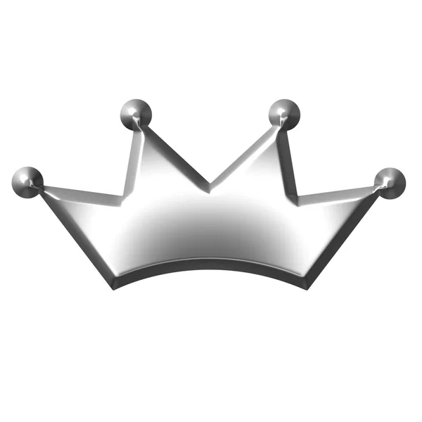3D срібло Crown — стокове фото