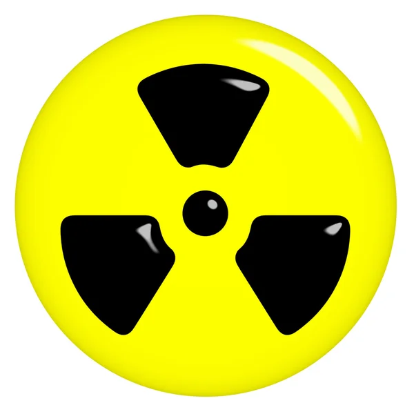 3D радиоактивный символ — стоковое фото