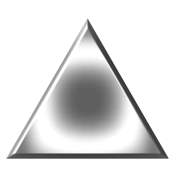 Triángulo de plata 3D — Foto de Stock