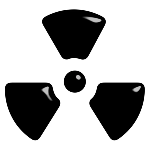 3D-radioactieve symbool — Stockfoto