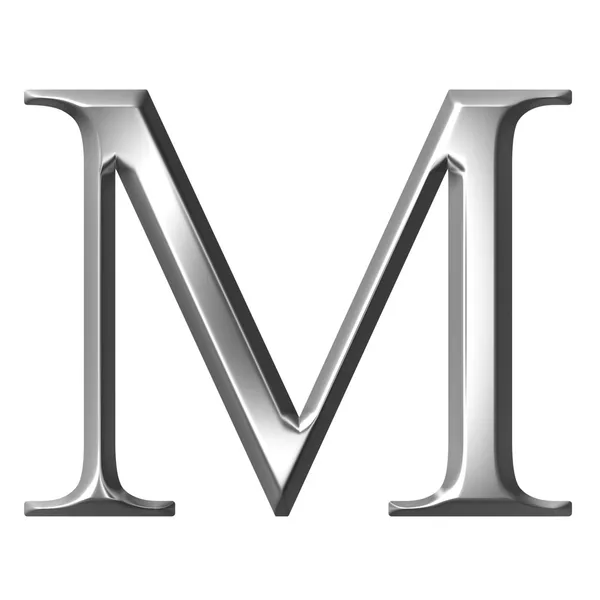 Серебряная буква "Мой" — стоковое фото