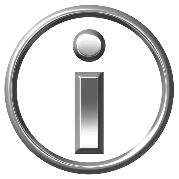 3D Silver Information Symbol — Stock Photo, Image