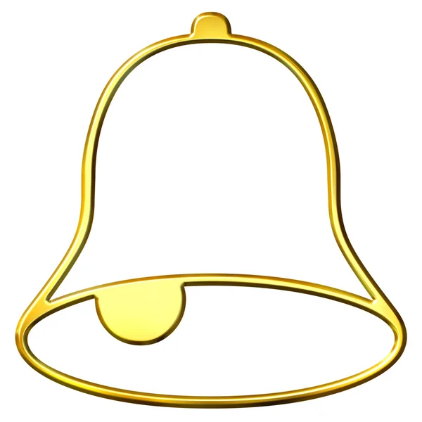 3D Golden Bell — Stock Photo, Image