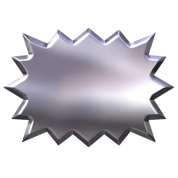 3D-zilveren burst — Stockfoto